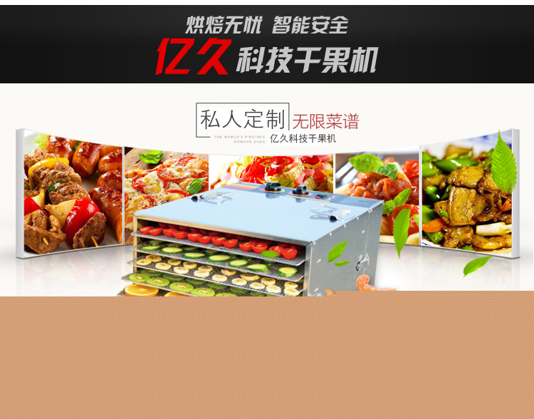 家商用不銹鋼干果機水果蔬菜脫水風干藥材寵物食品食物定時烘干機