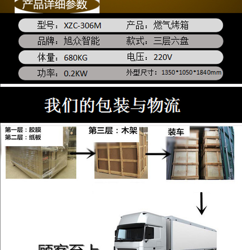 旭眾兩層四盤燃氣烤箱商用面包披薩烘烤箱廠家批發定制圖片