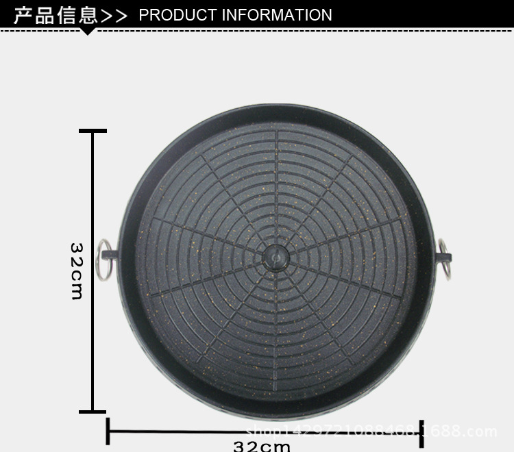 漏油燒烤用盤(pán)韓式烤盤(pán)燒烤盤(pán)麥飯石烤盤(pán)家用/野外商用便攜烤肉盤(pán)