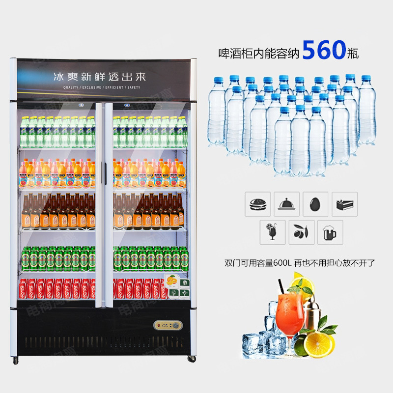 展示柜冷藏立式冰柜商用冰箱飲料飲品保鮮柜單雙門(mén)冷飲料柜